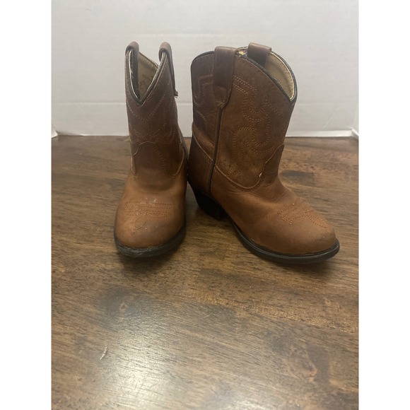 Smoky Mountain Boots Other - Smoky Mountain Boots Kids Brown Leather Western Cowboy Boots Style 3034T 7.5 D